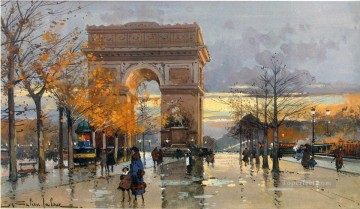 Place de L etoille a pres la pluie Eugene Galien París Pinturas al óleo